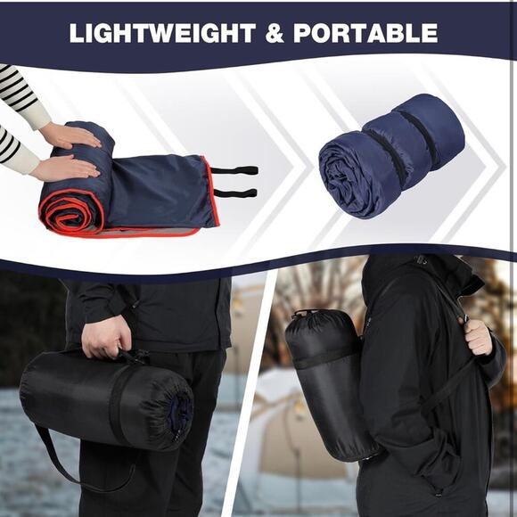 Large Waterproof Stadium BlanketCold Weather, Soft Warm Fleece Camping Blanket - Picture 5 of 9